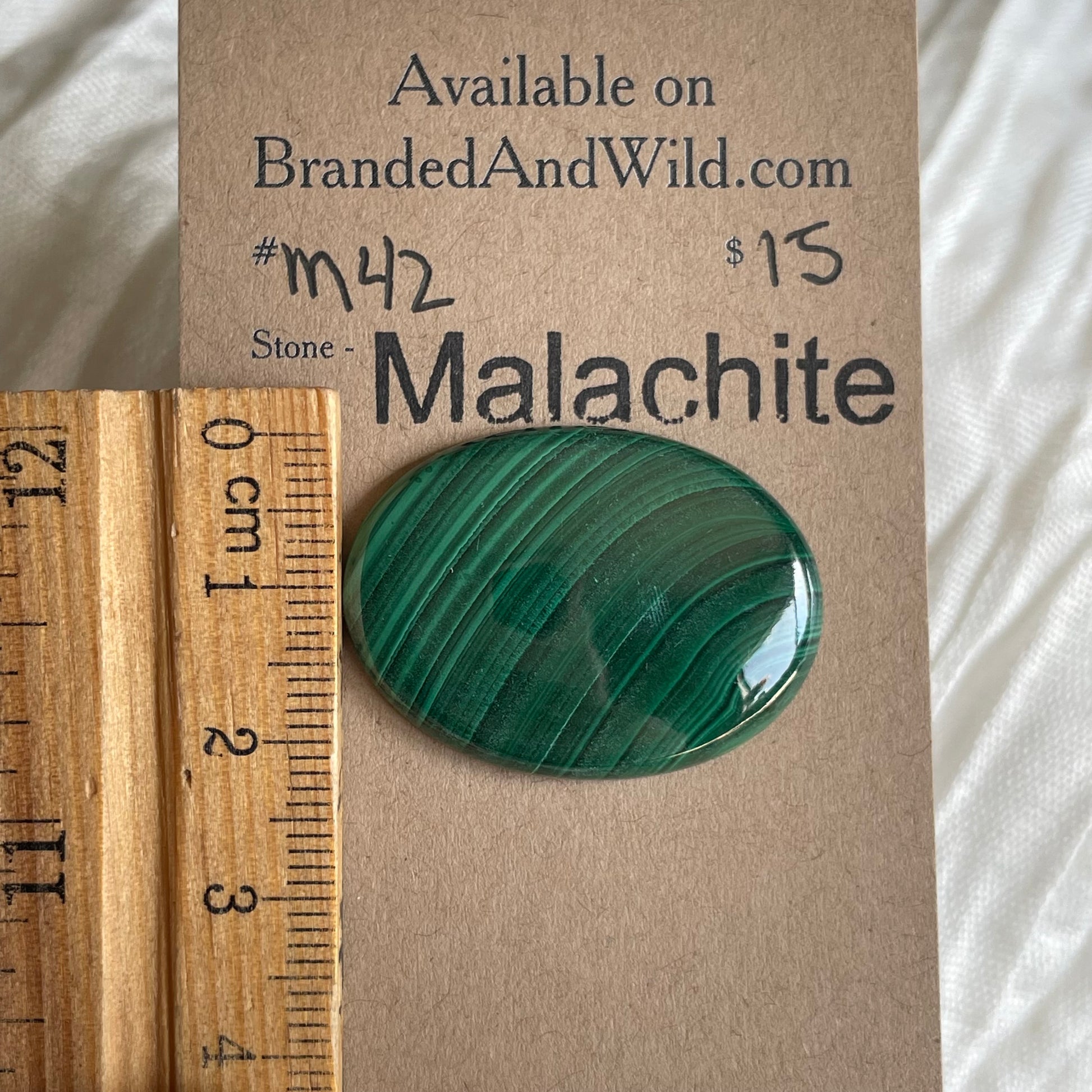 Malachite Cabochon - M42 48F6B117-062B-4FAD-AB5D-A8673E397247 Brandedandwild.com