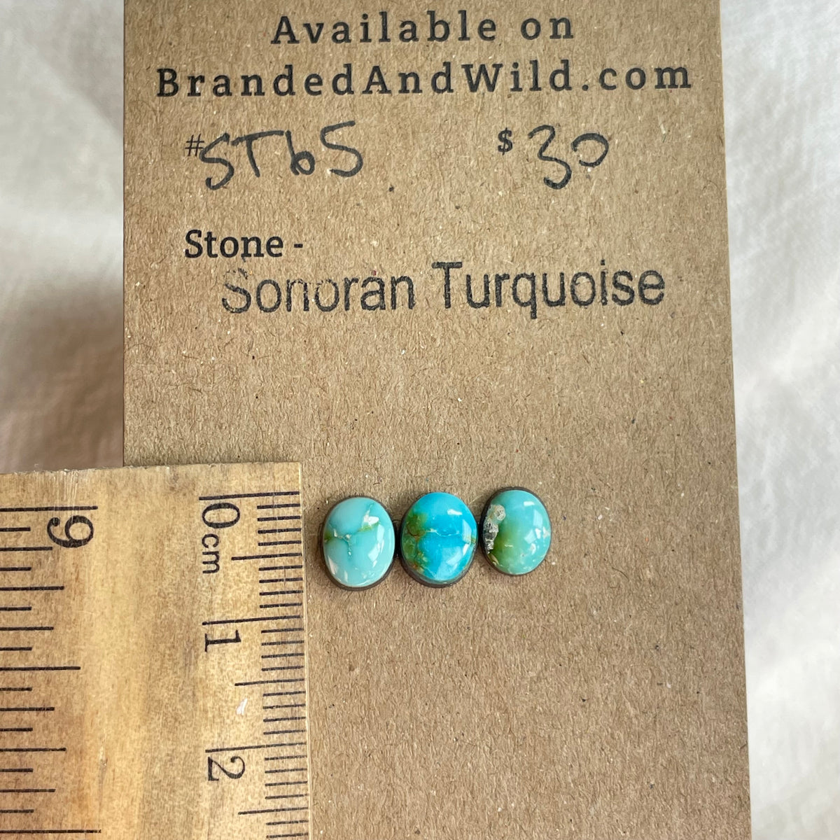 Sonoran Turquoise Cabochon - ST65 4903786F-B38E-44E0-A904-FA23E7A97664 Brandedandwild.com