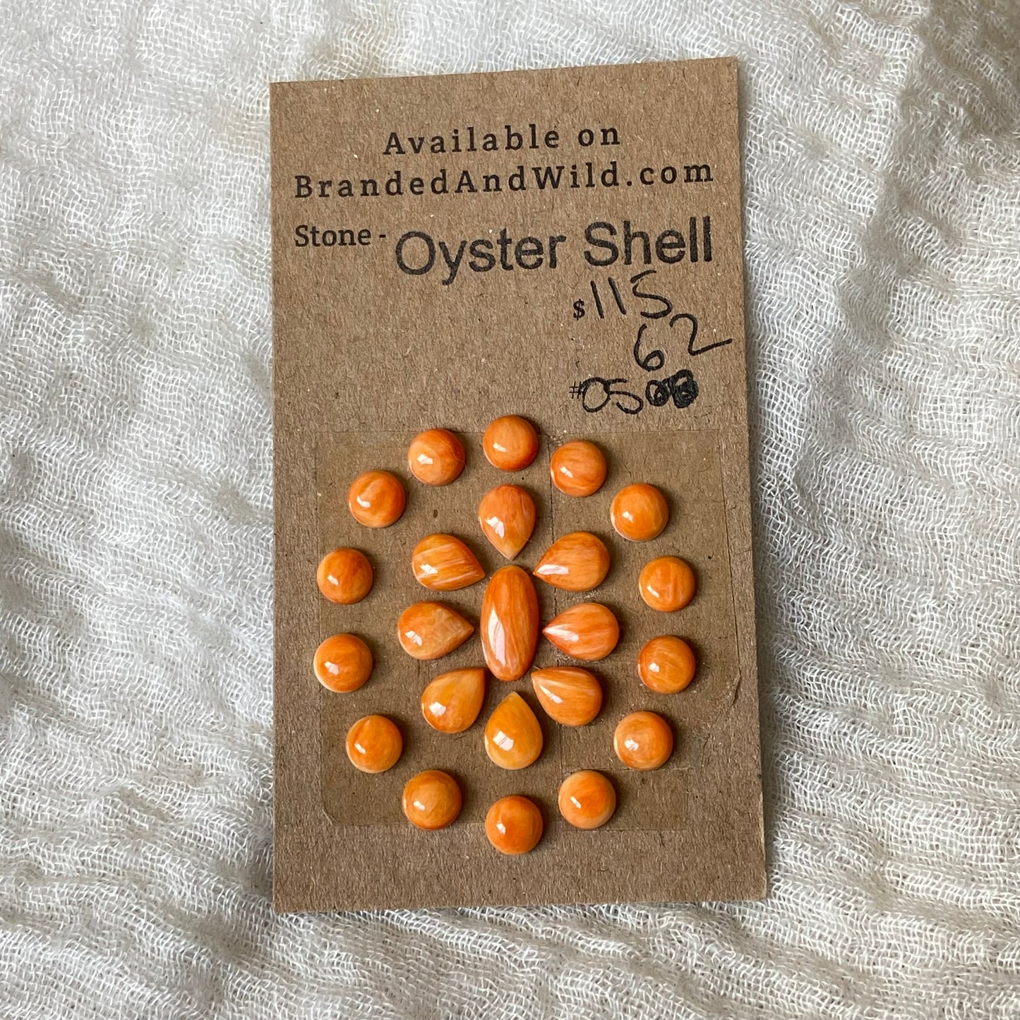 Oystershell Cabochon - OS62 49137F45-C1D6-4116-870D-947C0A230EF2 Brandedandwild.com