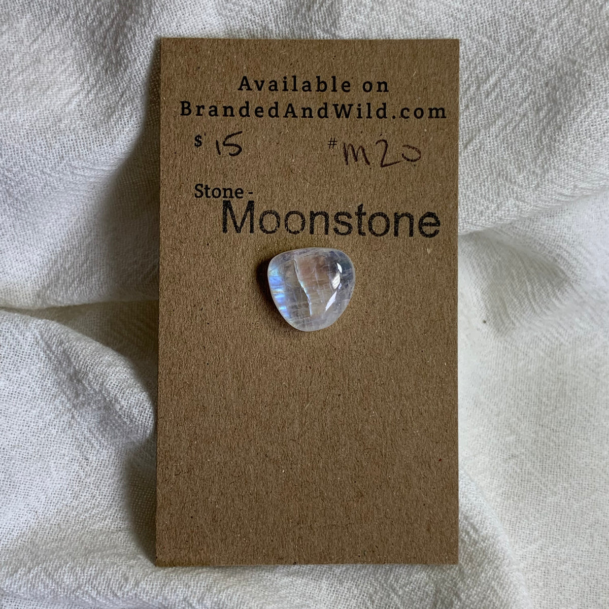 Moonstone Cabochon - MS20 491CD9CB-DFE5-417F-AC51-32B3E0AAFC01 Brandedandwild.com