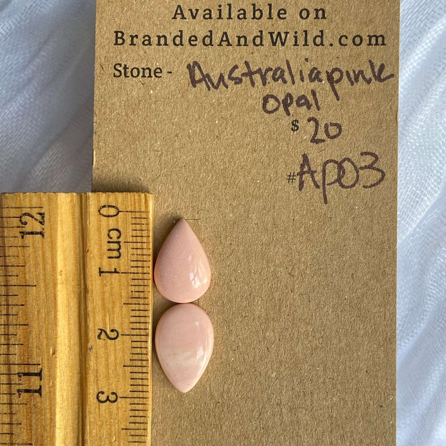Australian Pink Opal Cabochon - APO3 492D61B0-B19D-425F-9886-F4556C29990C Brandedandwild.com