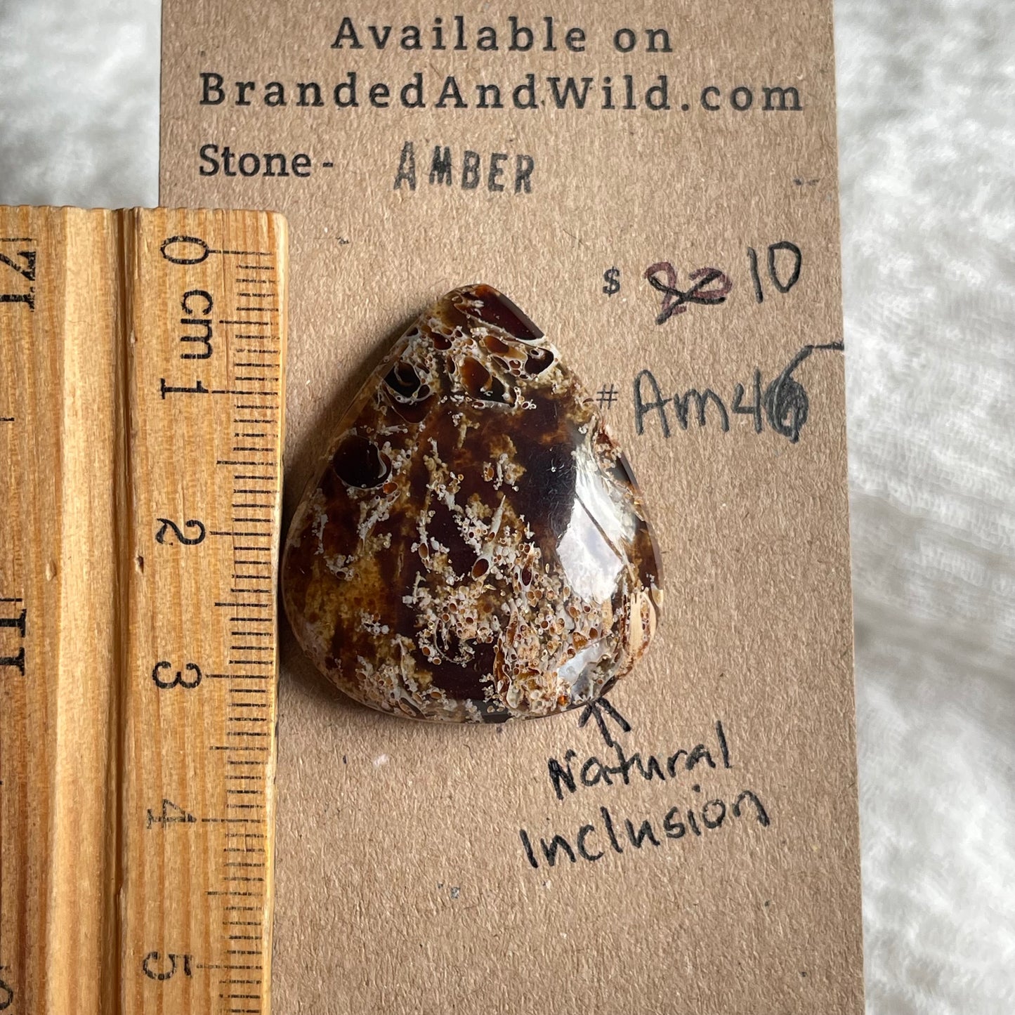 Amber Cabochon AM46 4935F2AE-82DF-4AE1-B139-D17D607902AE Brandedandwild.com