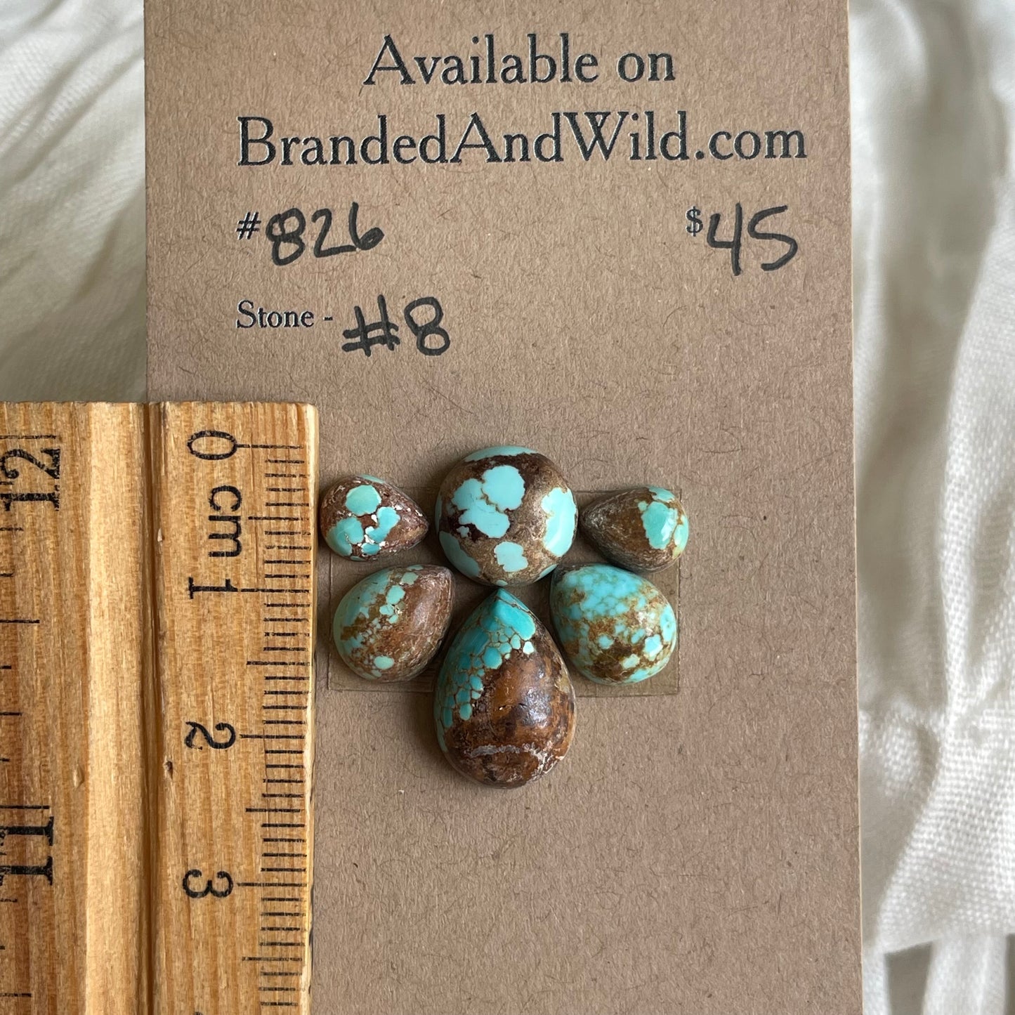 #8 Turquoise Cabochon - #826 493D4158-3949-4DE7-AF49-D4E6A0ACBD8D Brandedandwild.com