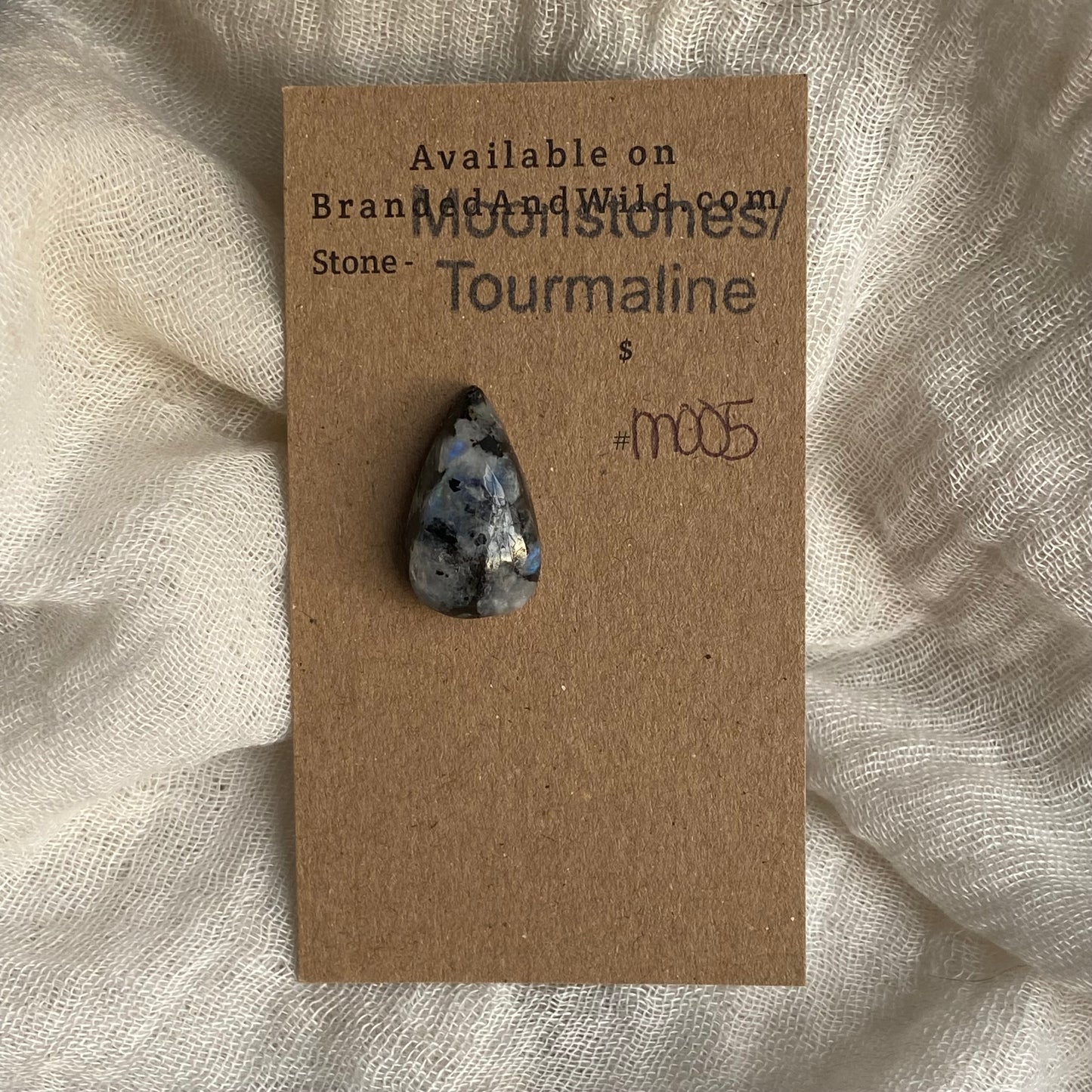 Moonstone/Tourmaline Cabochon - M005