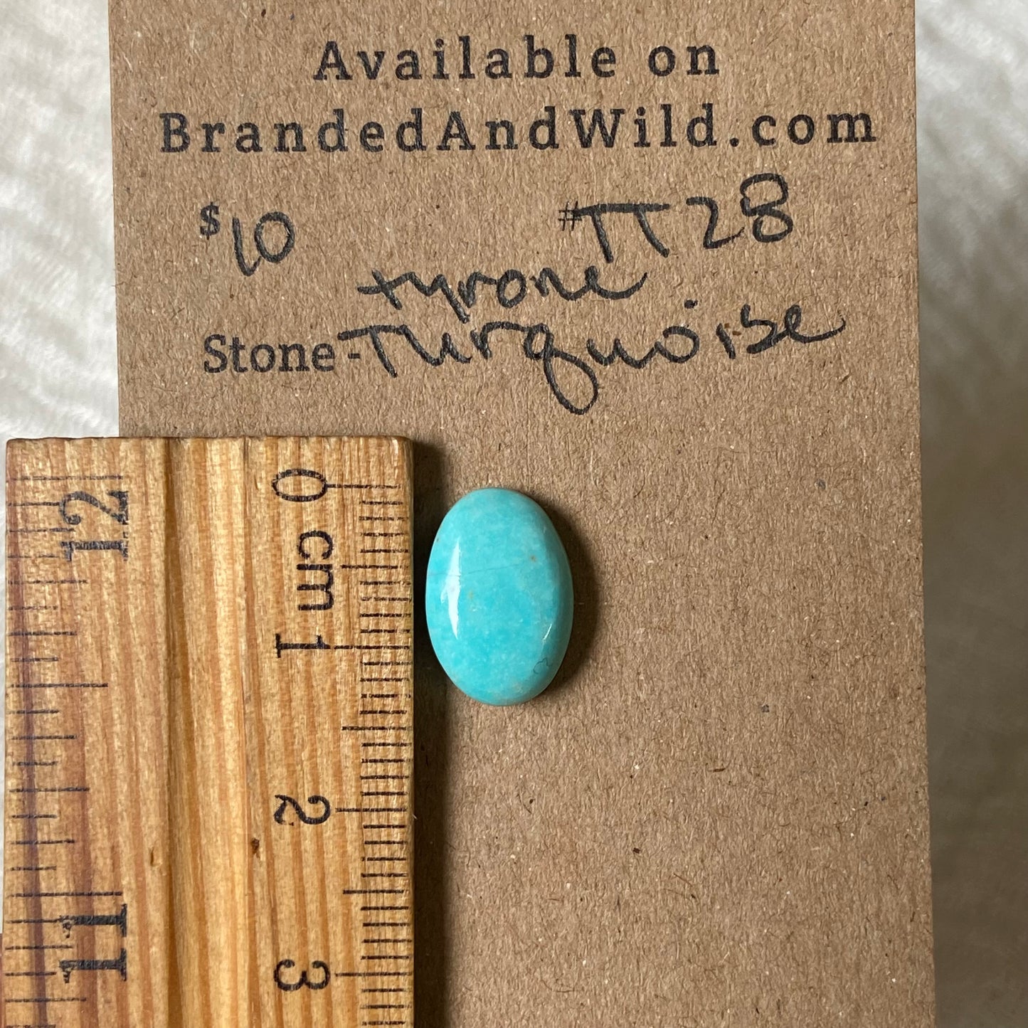 Tyrone Turquoise Cabochon - TT28 4984A13E-D961-4B08-8B48-0A6CE2E25A02 Brandedandwild.com