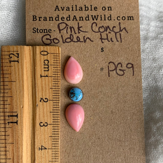 Pink Conch/Golden Hill Cabochon - PG9
