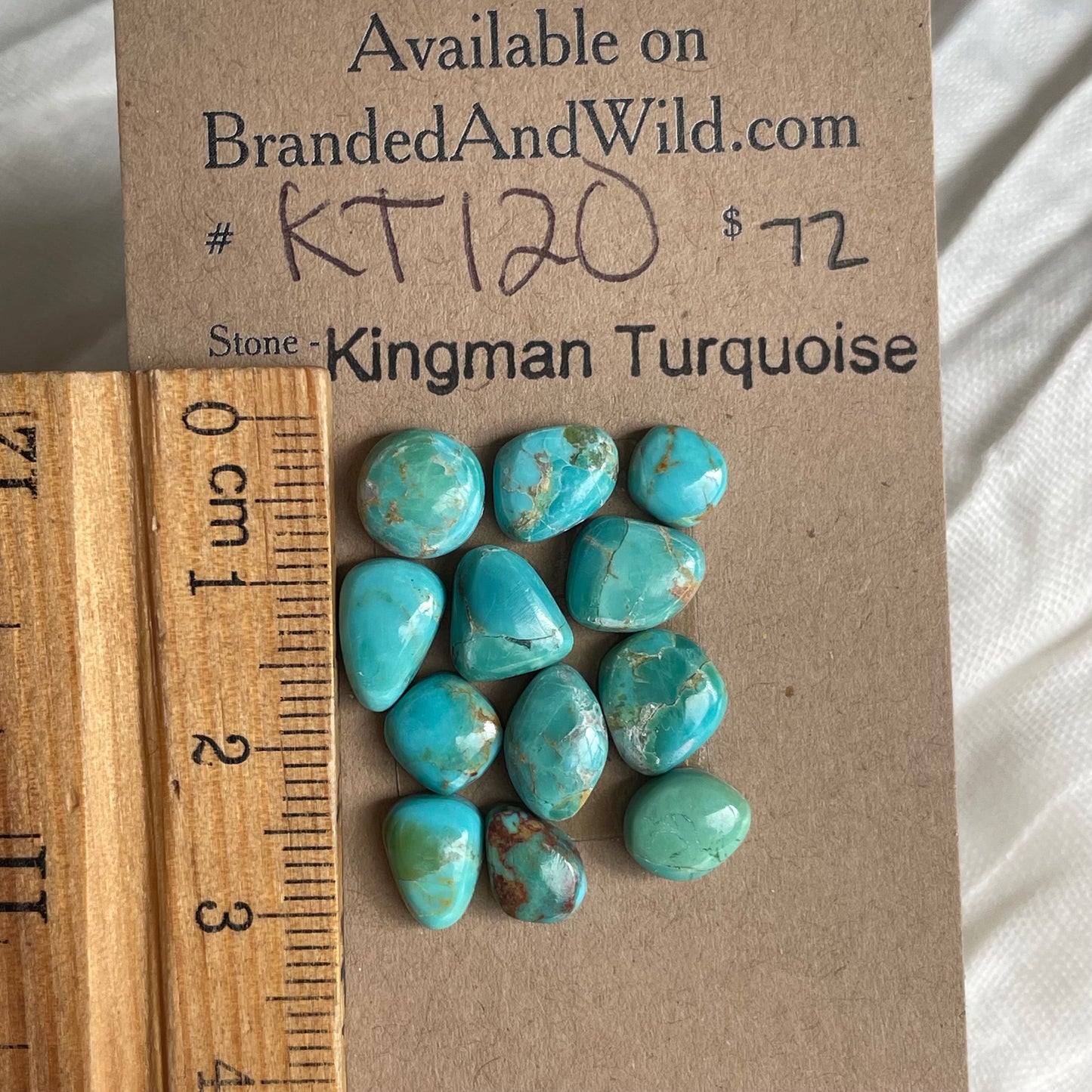 Kingman Turquoise Cabochon - KT120 49EACF4A-79DA-4005-806E-F0F48DB5EE98 Brandedandwild.com