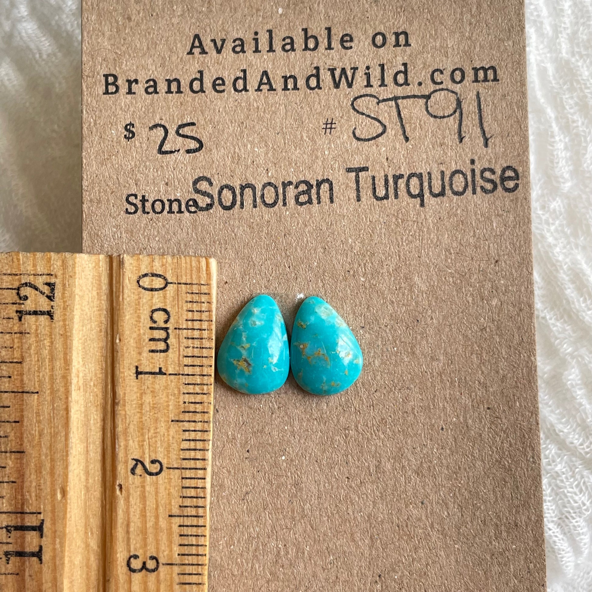 Sonoran Turquoise Cabochon - ST91 49F47CAF-B953-4926-8308-1390552A1F86 Brandedandwild.com