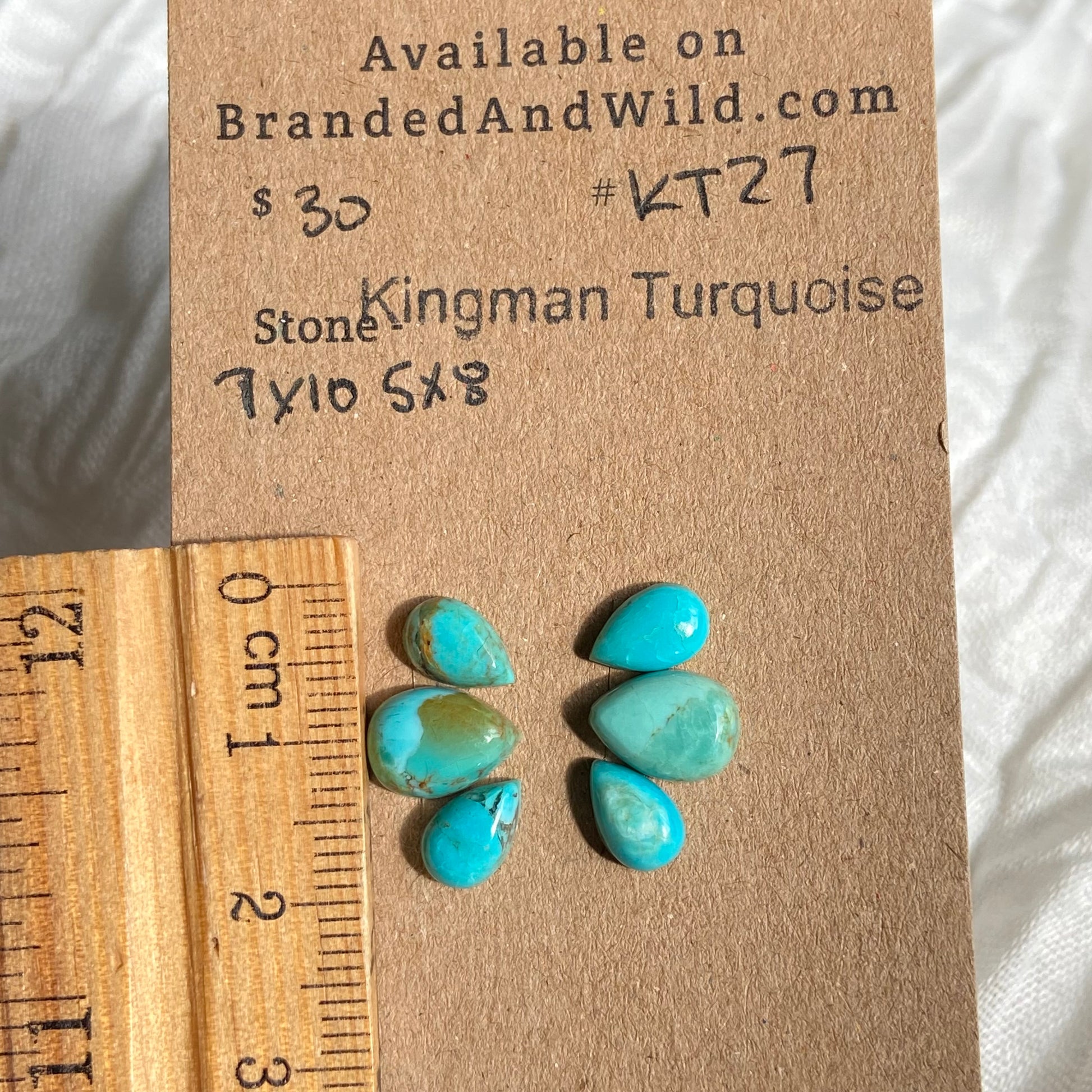 Kingman Turquoise Cabochon - KT27 4A050228-7A2B-467D-B8D5-A404B20AC67D Brandedandwild.com