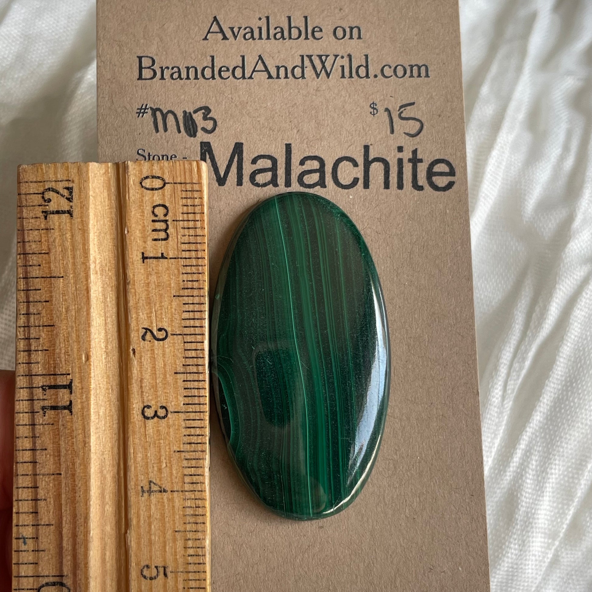 Malachite Cabochon - M13 4A052E48-C1AA-45A7-B35C-4FB3FDE875DE Brandedandwild.com