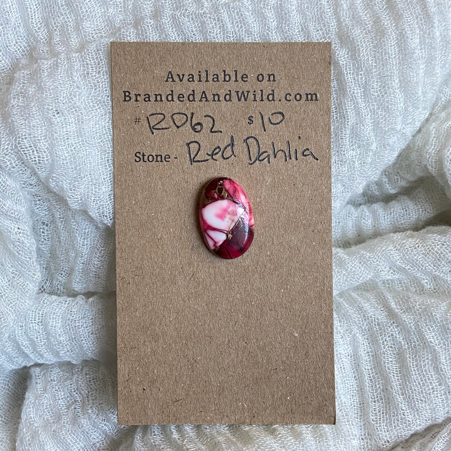 Red Dahlia Cabochon - RD62
