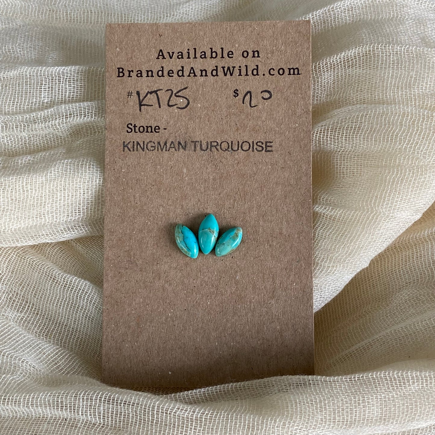 Kingman Turquoise Cabochon - KT25 4A4812C7-FF7F-435B-A38D-8621D52DF72B Brandedandwild.com