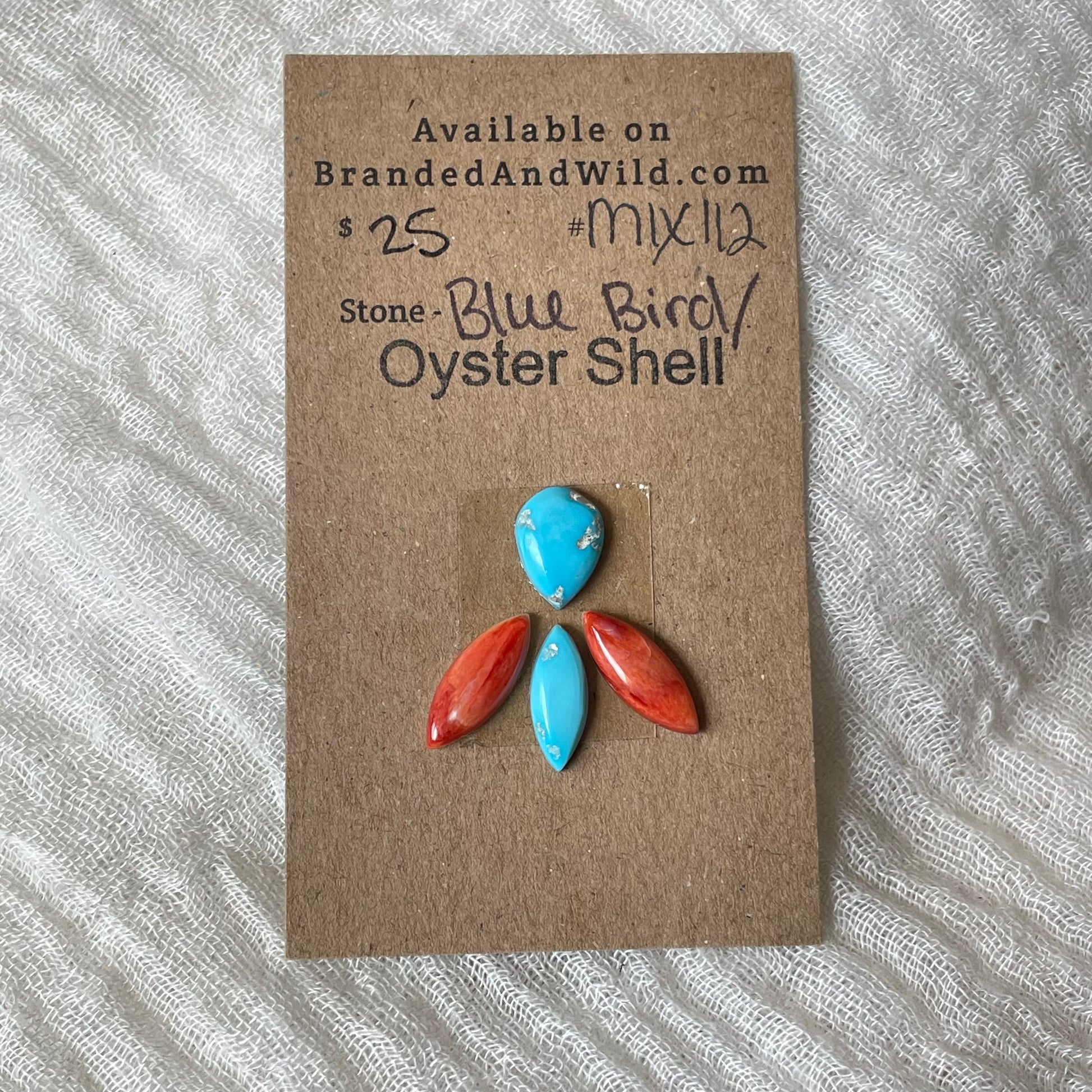 Oyster Shell / Blue Bird Cabochon - Mix112 4A4FD3AF-1C4A-4D58-8A41-218833813446 Brandedandwild.com