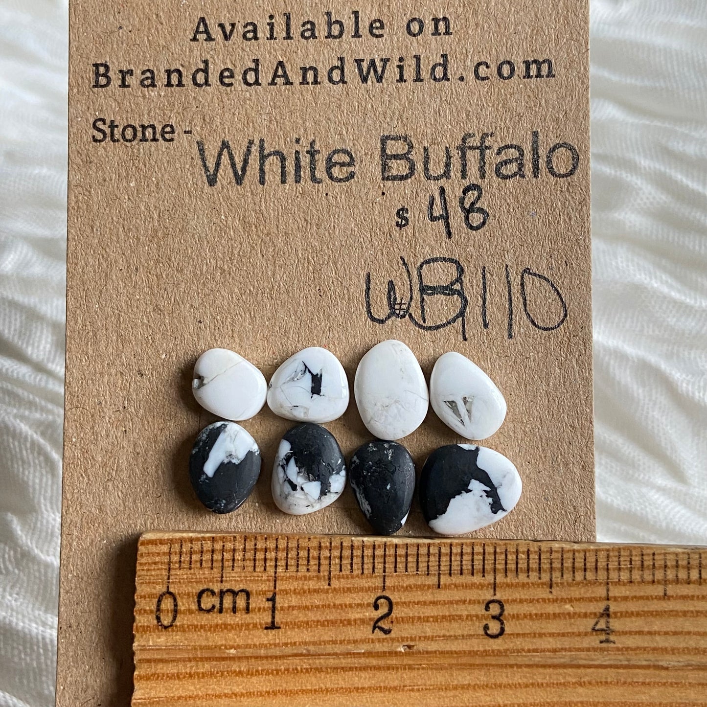 White Buffalo Cabochon - WB110 4A525458-2A82-4E50-A4CD-1EAD8C29B850 Brandedandwild.com