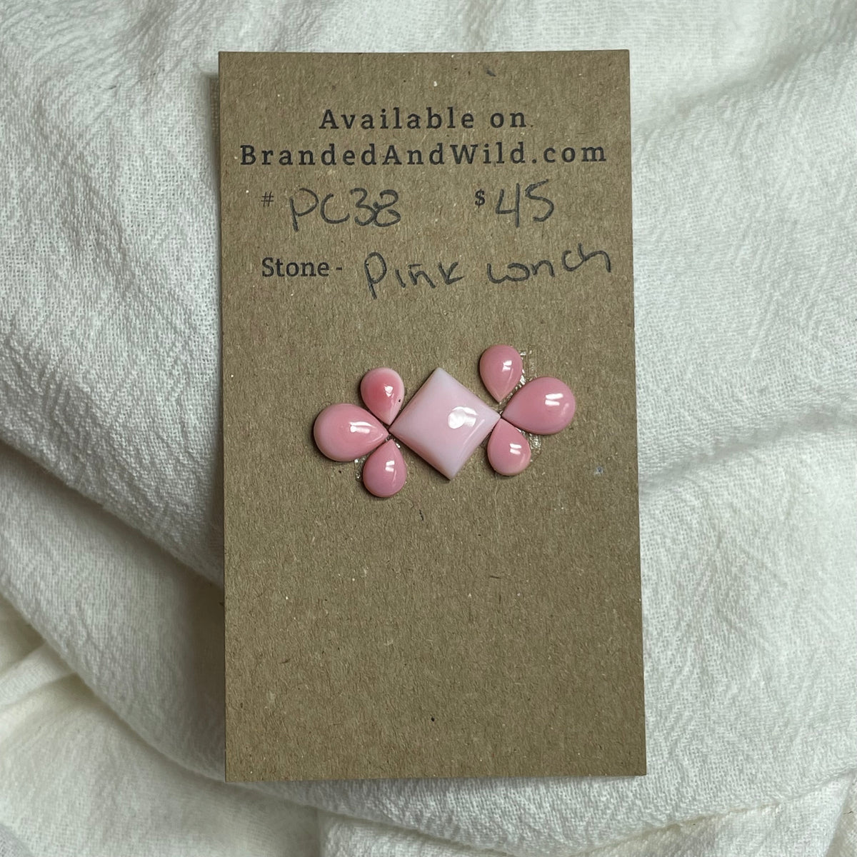 Pink Conch Cabochon - PC38 4A5A6FFB-0021-4DE1-B034-DBB8A677A13F Brandedandwild.com