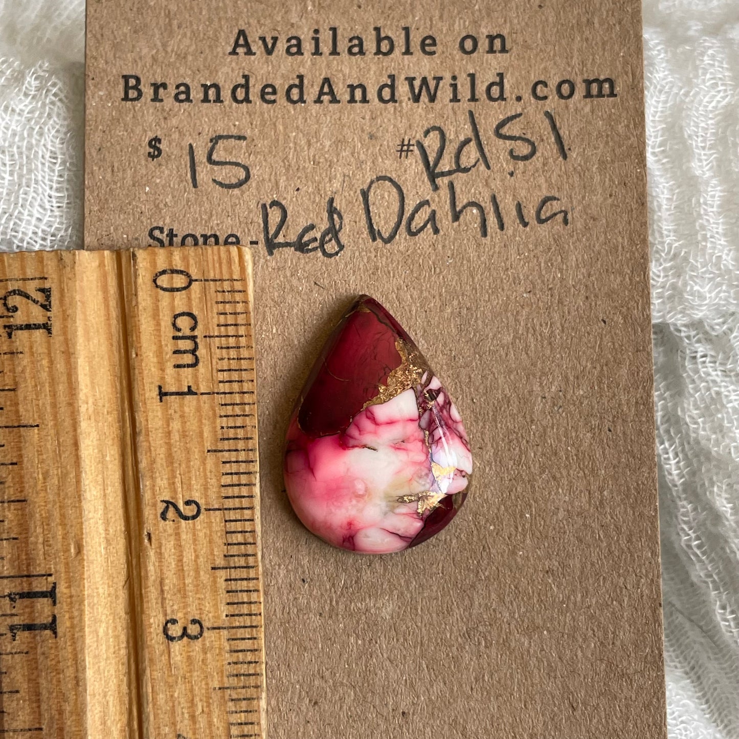 Red Dahlia Cabochon - RD51