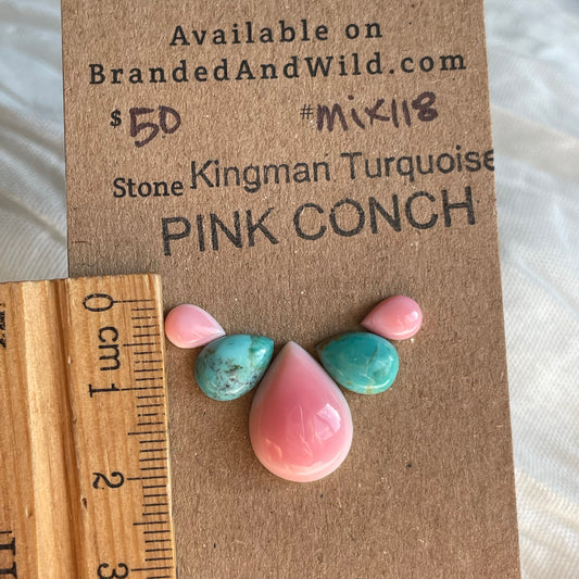 Kingman / Pink Conch Cabochon - MIX118 4A84DB6D-827A-43ED-A22F-53CAA62EDFB4 Brandedandwild.com