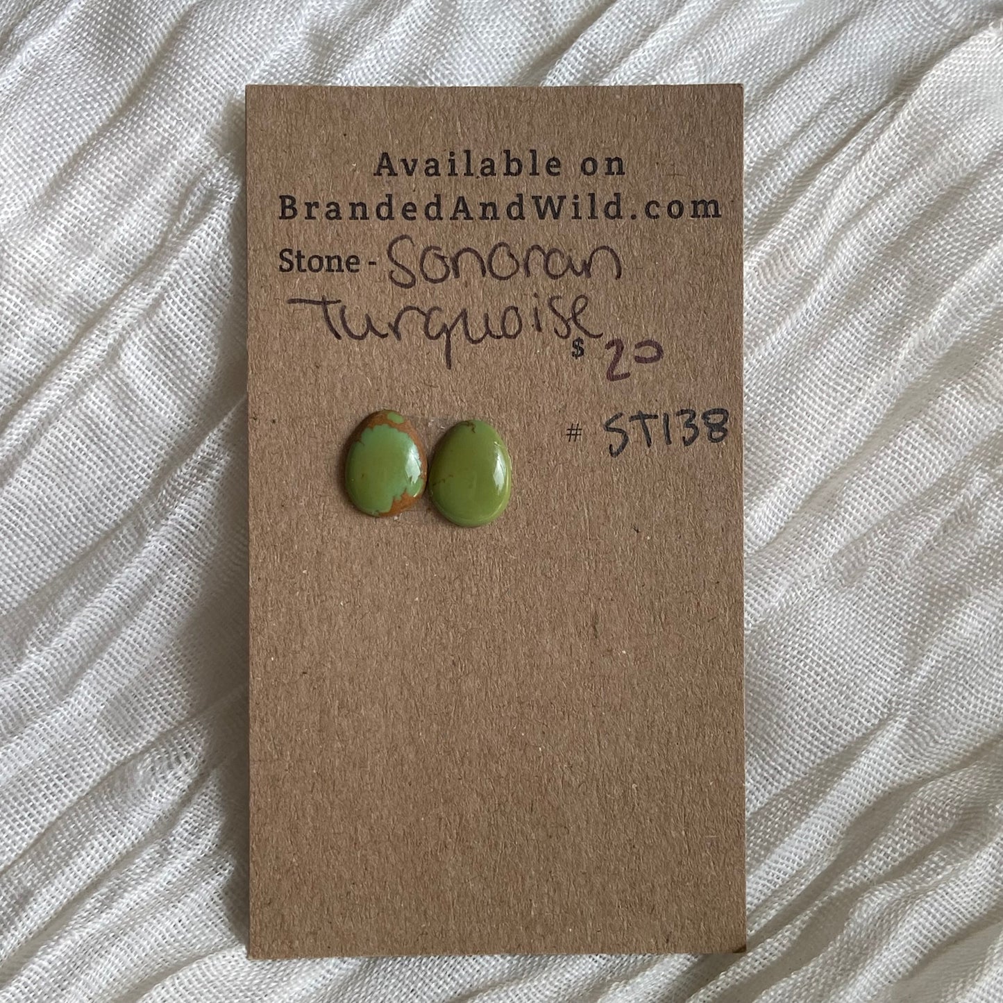 Sonoran Turquoise Cabochon - ST138 4A917966-99B4-495A-819B-2F5C63563F29 Brandedandwild.com