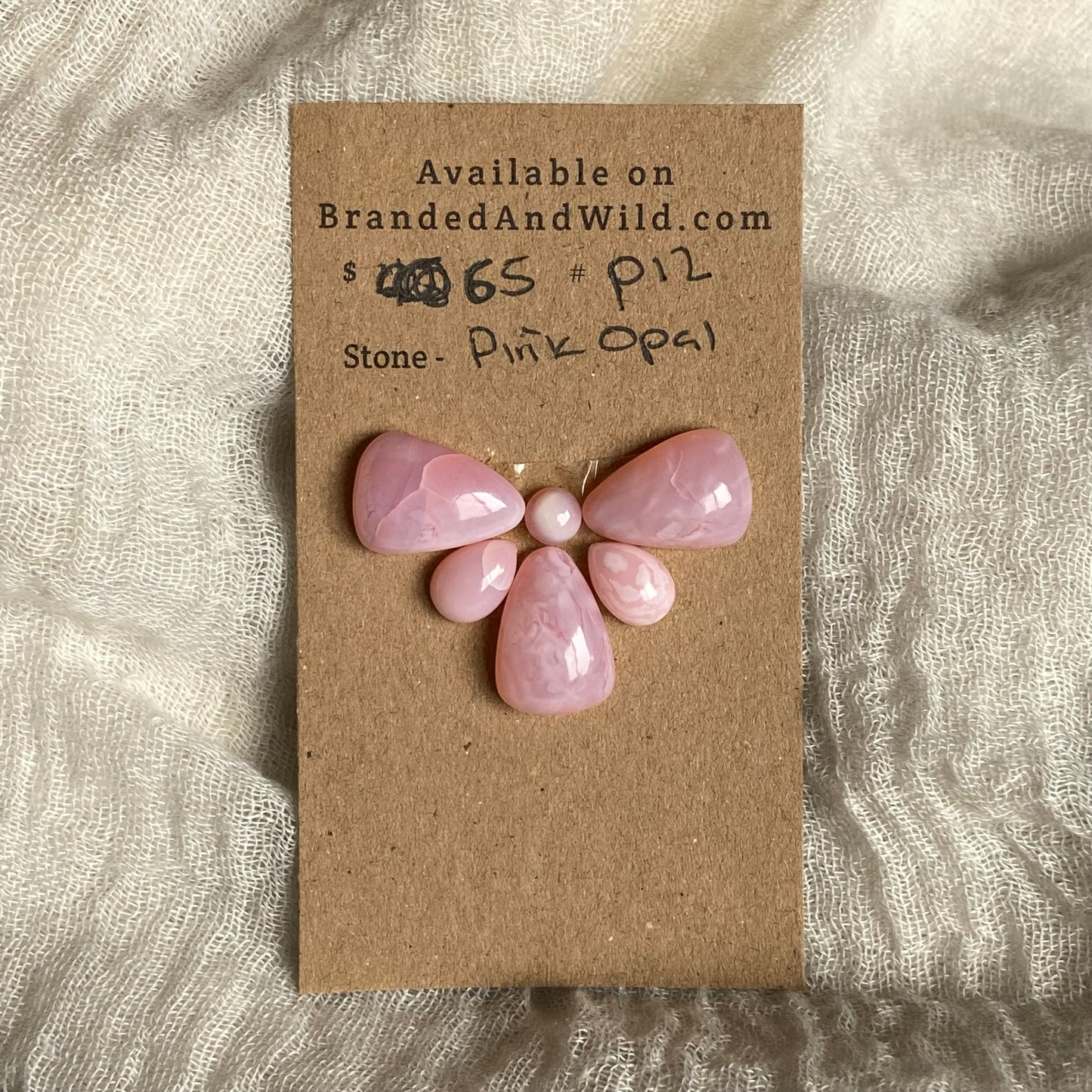 Pink Opal Cabochon - P12 4AA1639E-FCDB-4573-9AC4-92D4345DDDA9 Brandedandwild.com