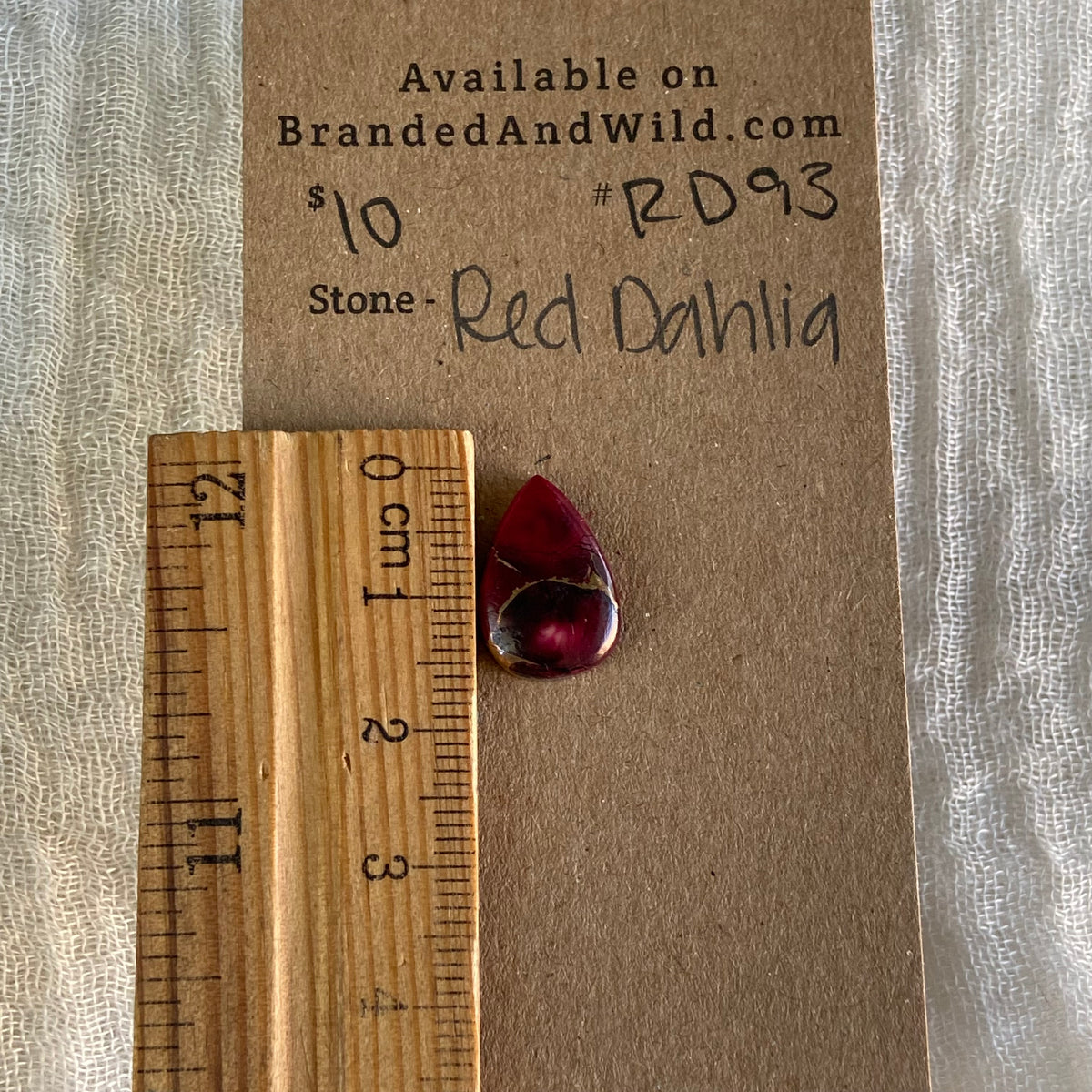 Red Dahlia Cabochon - RD93