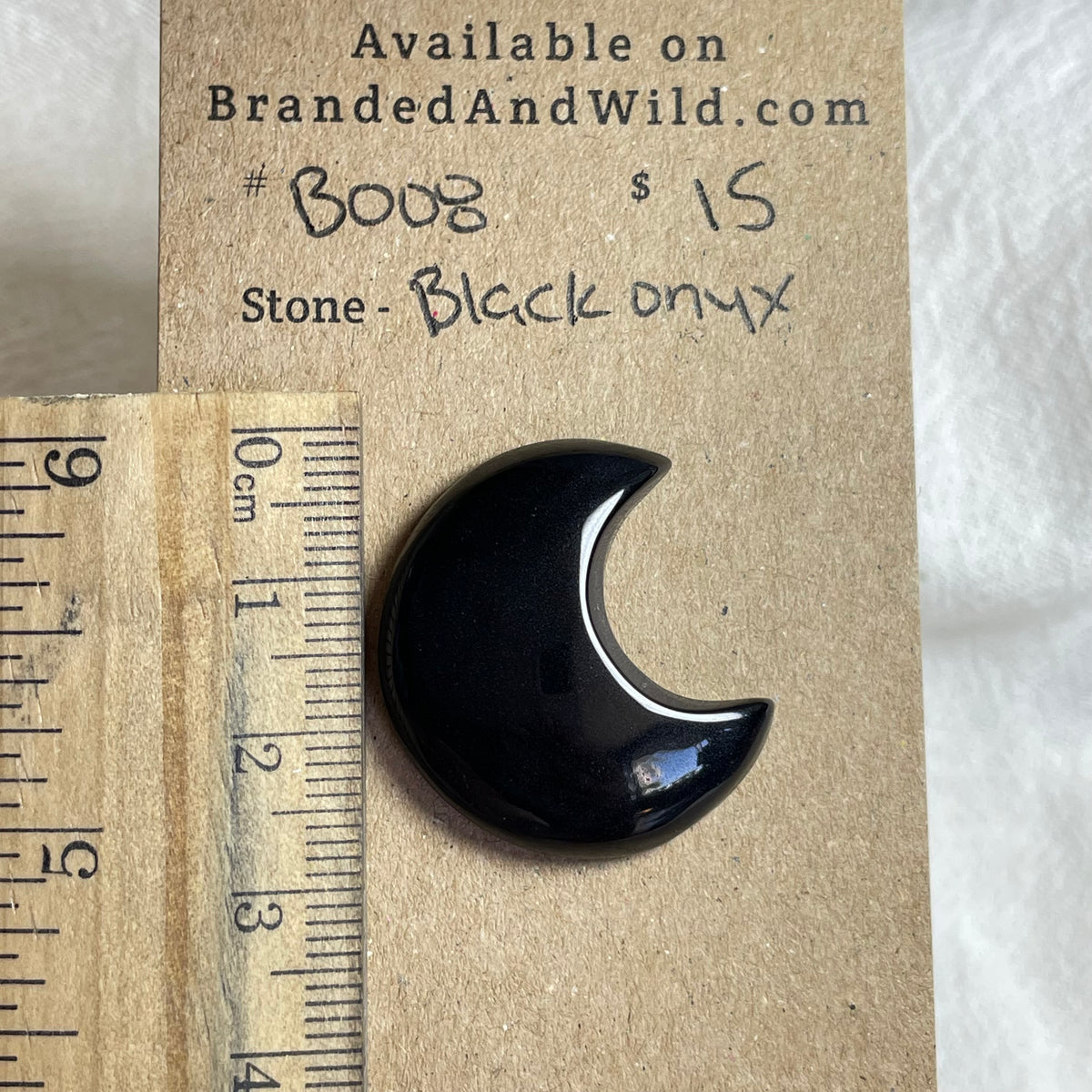 Black Onyx - Cabochon - B008 4AB99B2D-81BD-4081-A0C5-9BD7C87B5A2C Brandedandwild.com