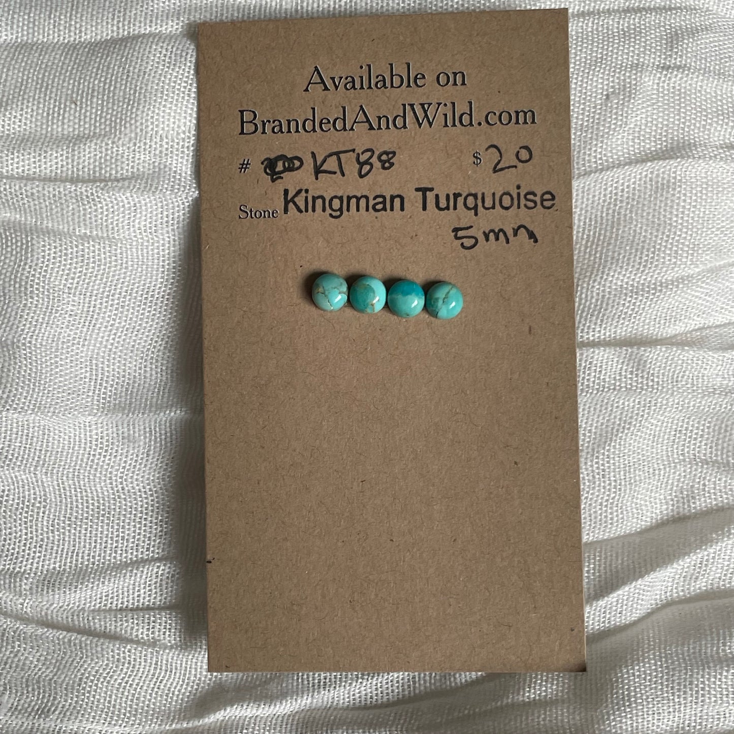 Kingman Turquoise Cabochon - KT88 4ACF9B5C-EC90-465F-821A-44E235622635 Brandedandwild.com