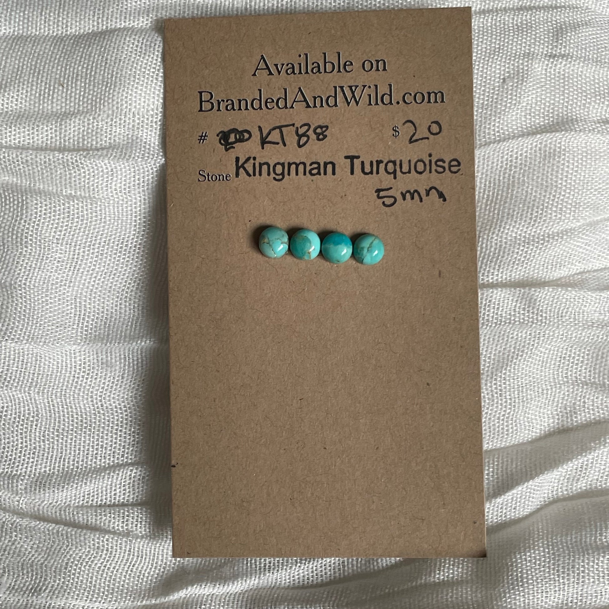 Kingman Turquoise Cabochon - KT88 4ACF9B5C-EC90-465F-821A-44E235622635 Brandedandwild.com