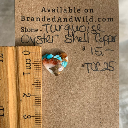 Turquoise, Oystershell, Copper Cabochon - TOC25