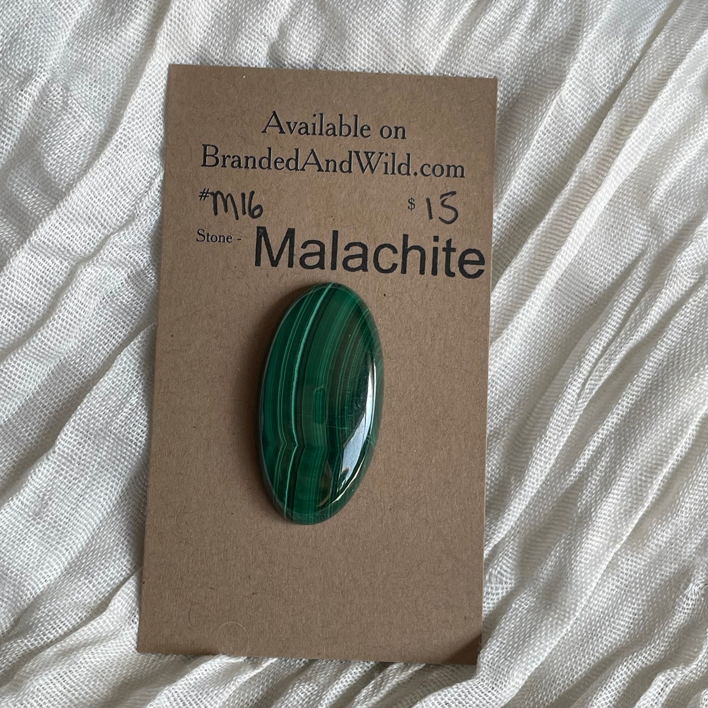 Malachite Cabochon - M16 4B536E53-5B2D-4F11-8881-34DEDA5D1632 Brandedandwild.com