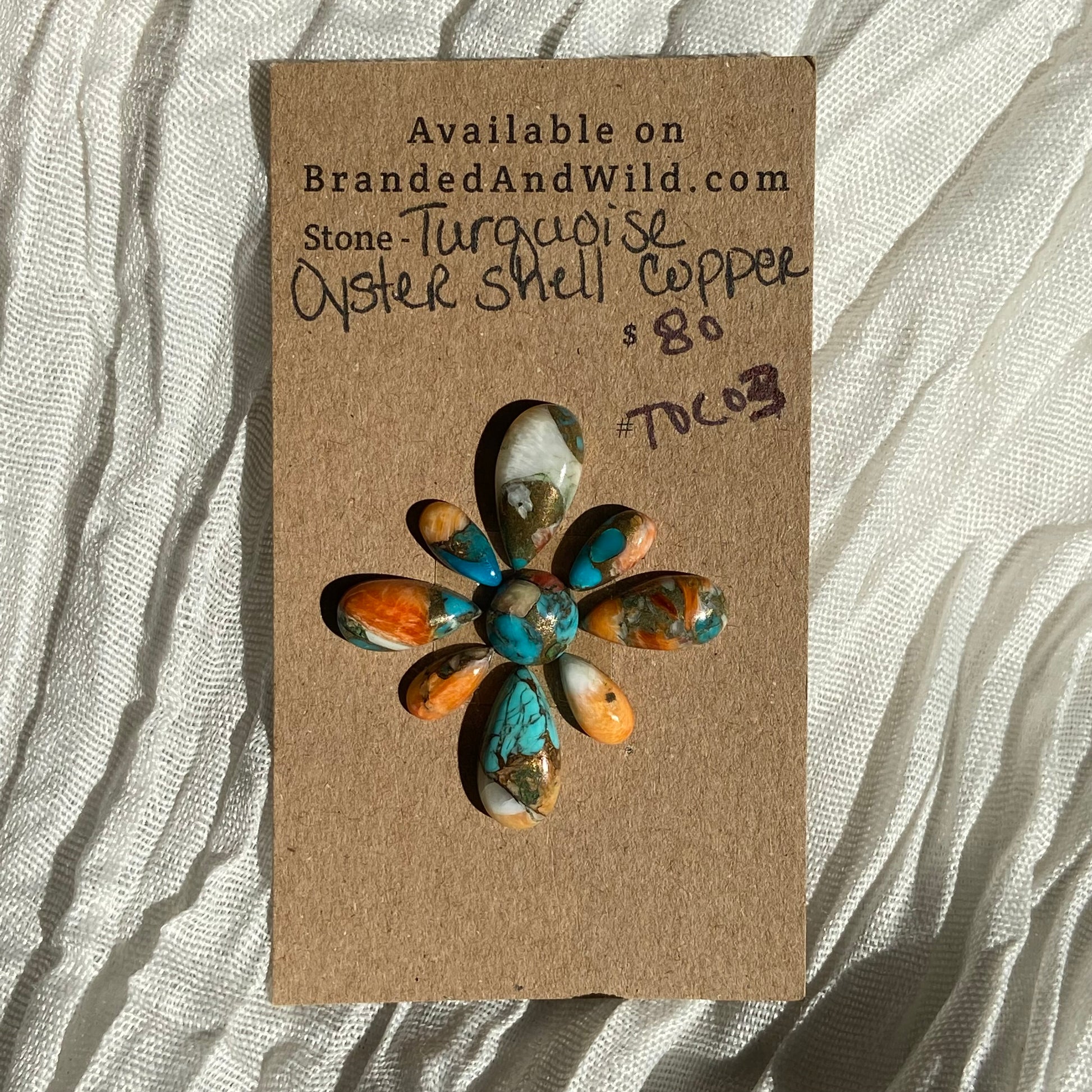 Turquoise, Oystershell, Copper Cabochon - TOC03 4B5FB944-237C-4611-B4C2-09F9B807B9CA Brandedandwild.com