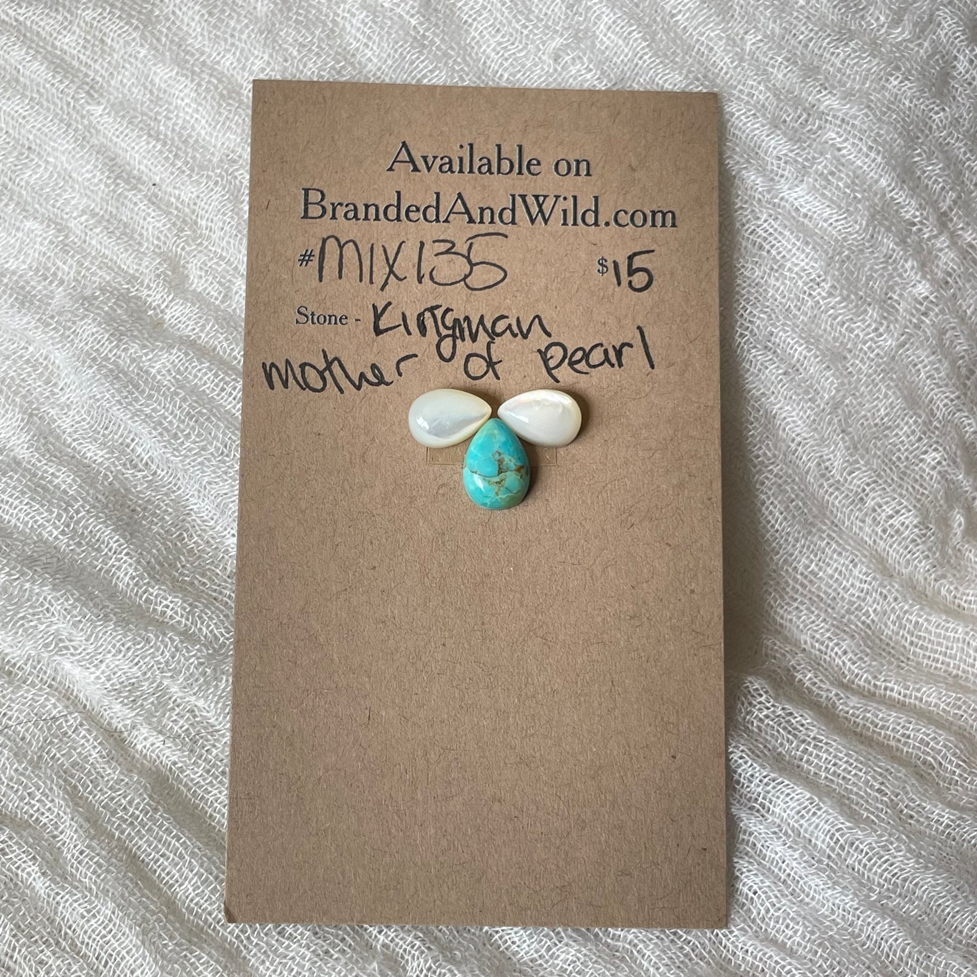 Kingman / Mother of Pearl Cabochon - Mix135 4B67AF00-C0D6-4967-82D5-9DE716C97745 Brandedandwild.com