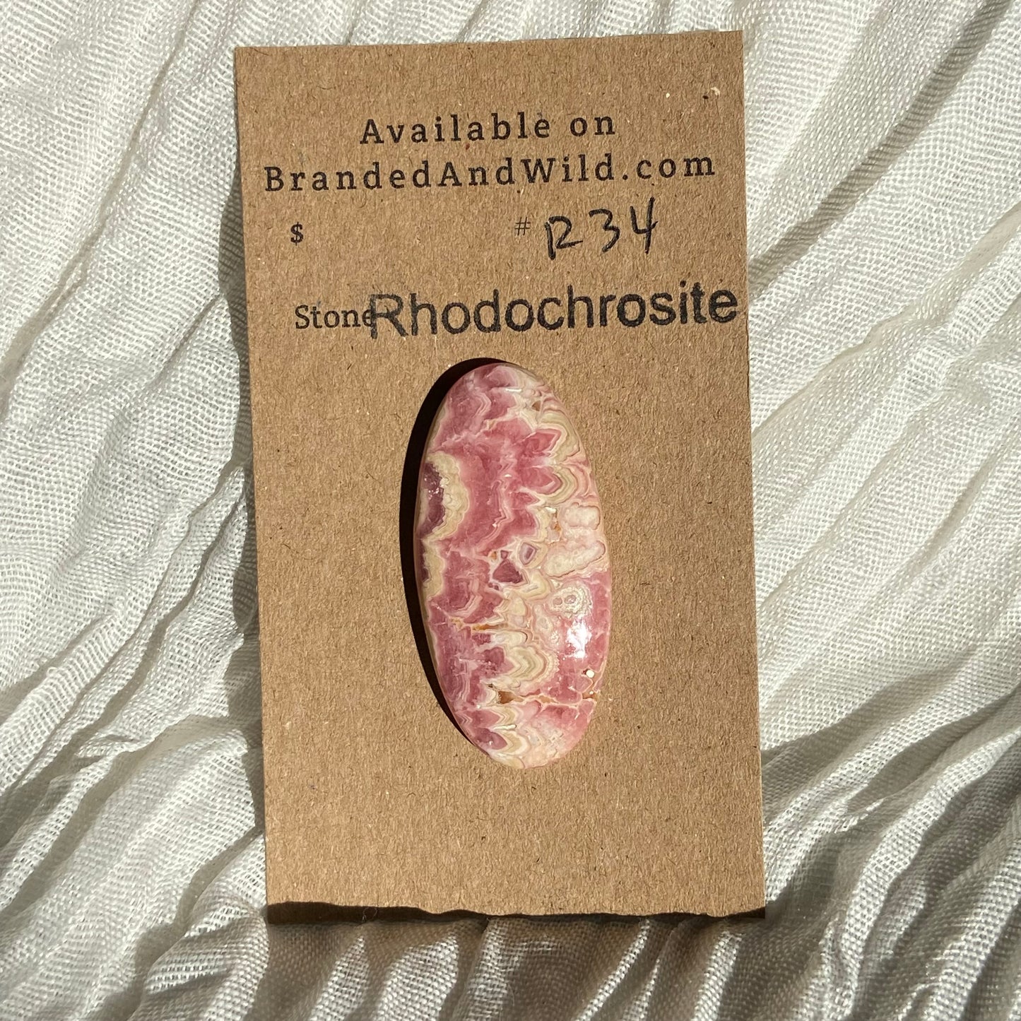 Rhodochrosite Cabochon - R34 4B74B2EA-3810-4D5F-A510-8B9B112347AB Brandedandwild.com