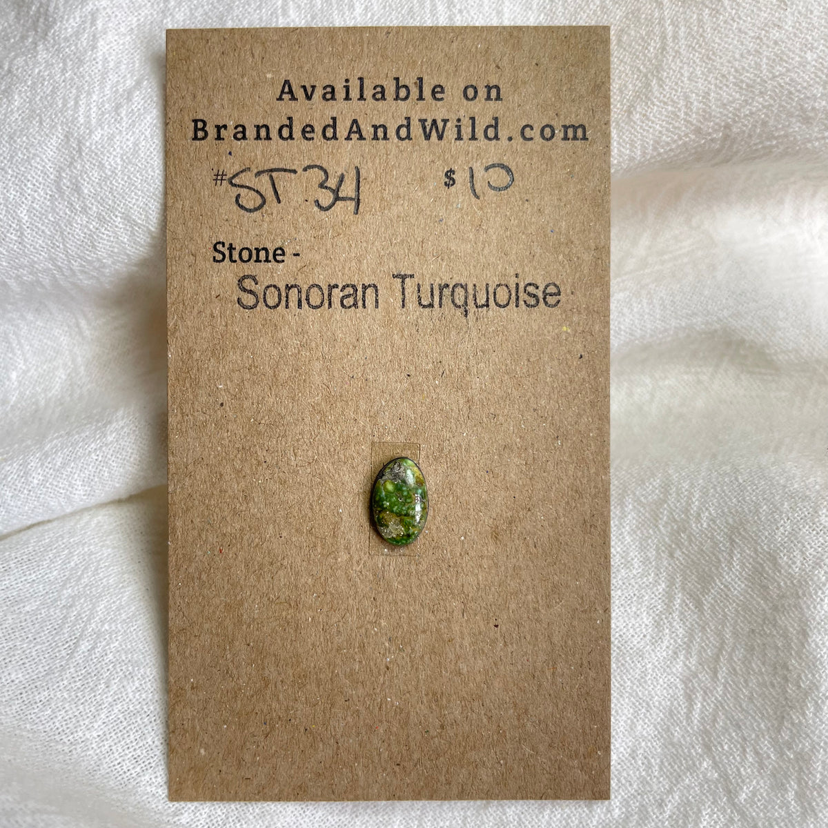 Sonoran Turquoise Cabochon - ST34 4B76776E-6293-4D8A-AC3F-DB3D683F5E3E Brandedandwild.com