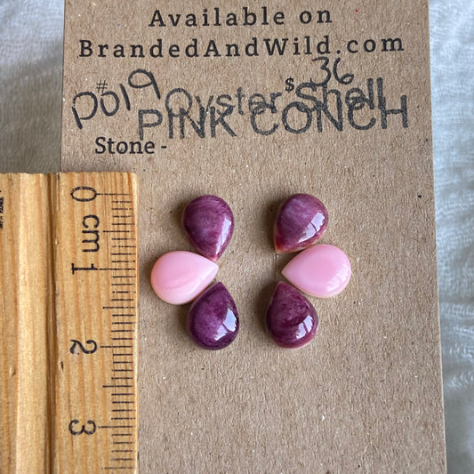 Pink Conch / Oyster Shell Cabochon - P019 4B76AFF0-2690-4FC0-894E-DC4D724F2E25 Brandedandwild.com