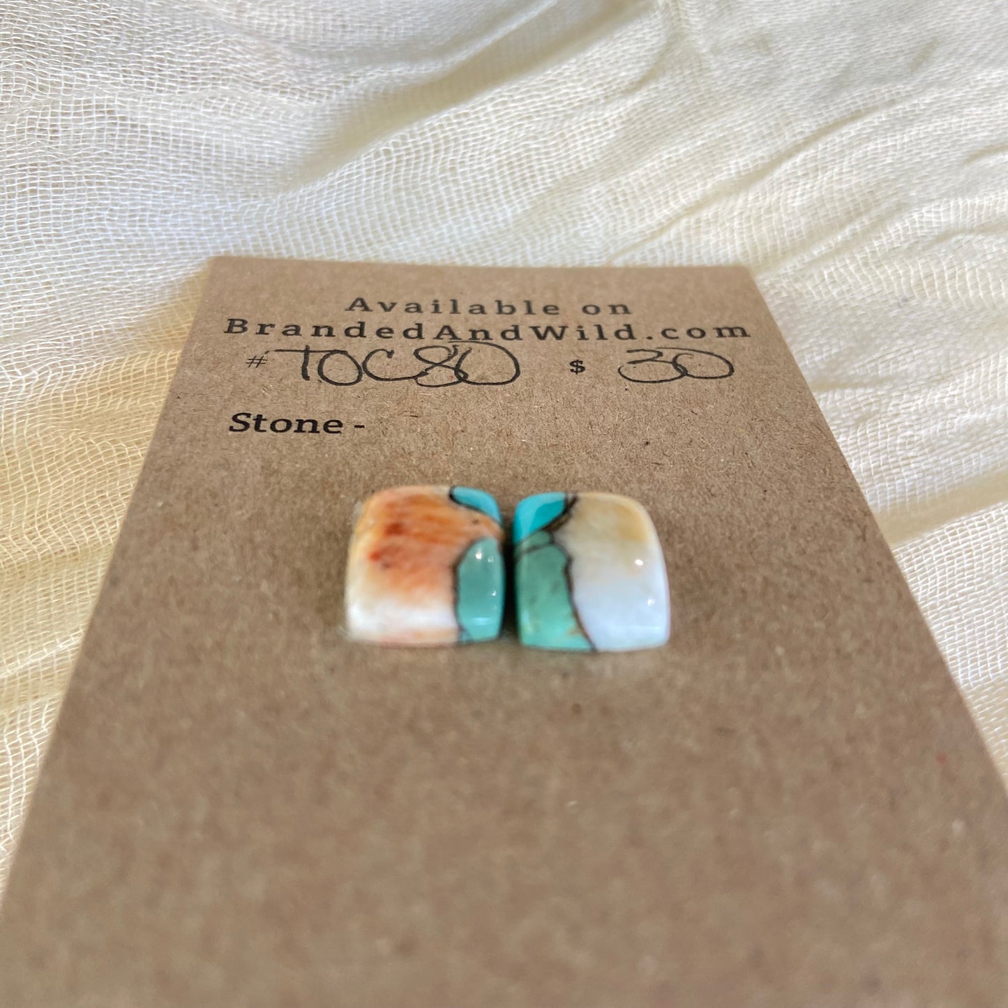 Turquoise, Oyster Shell, Copper Cabochon - TOC80 4B862E1B-D049-47CD-B451-0182E872EF05 Brandedandwild.com