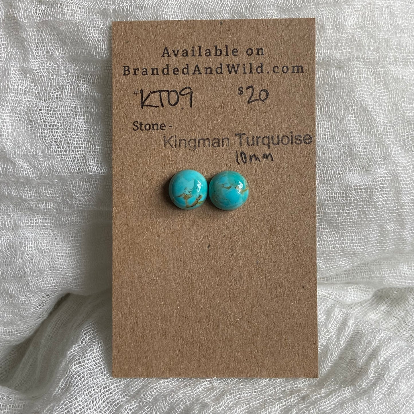 Kingman Turquoise Cabochon - KT09 4B8B0D18-545A-451F-9561-A83B860B11E3 Brandedandwild.com