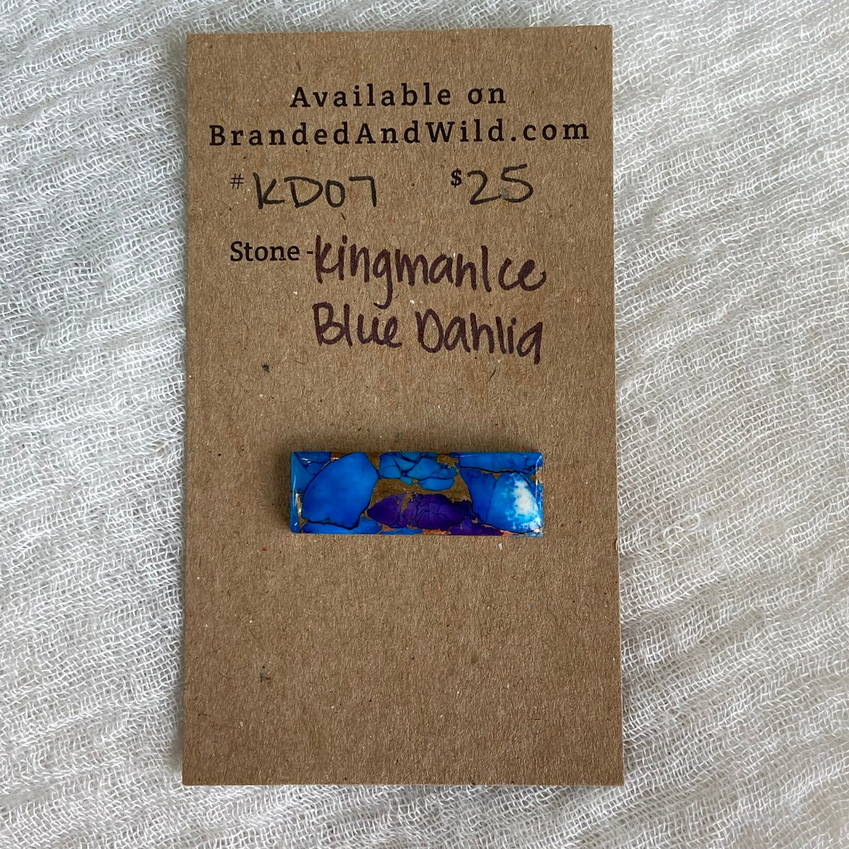 Kingman Ice Blue Dahlia Cabochon - KD07