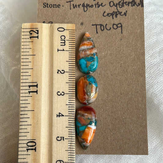 Turquoise, Oyster Shell, Copper - TOC09