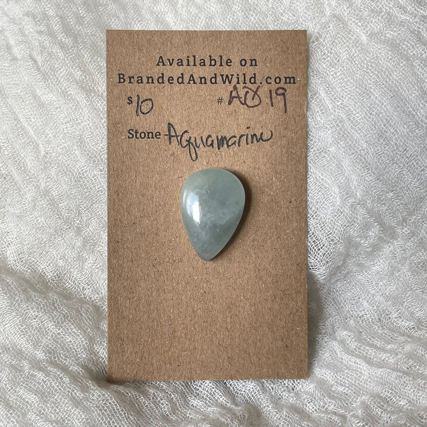 Aquamarine Cabochon AQ19 4BD9572A-CC29-4566-8A7F-9206FD0B5BA0 Brandedandwild.com