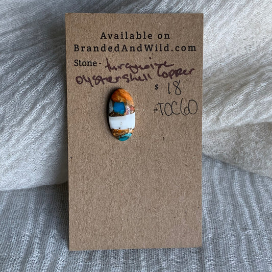 Turquoise, Oystershell, Copper Cabochon - TOC60