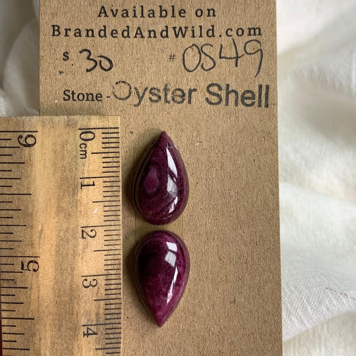 Oyster Shell Cabochon - OS49 4C3382CF-CDFF-4DF7-BAA2-FCB8AFA4E1C0 Brandedandwild.com