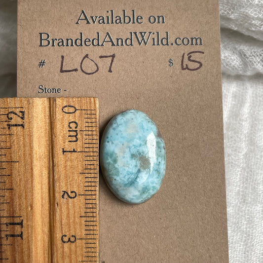 Larimar Cabochon - L07 4C36DAFF-8283-4BE6-A96C-46E66CE9F7BB Brandedandwild.com