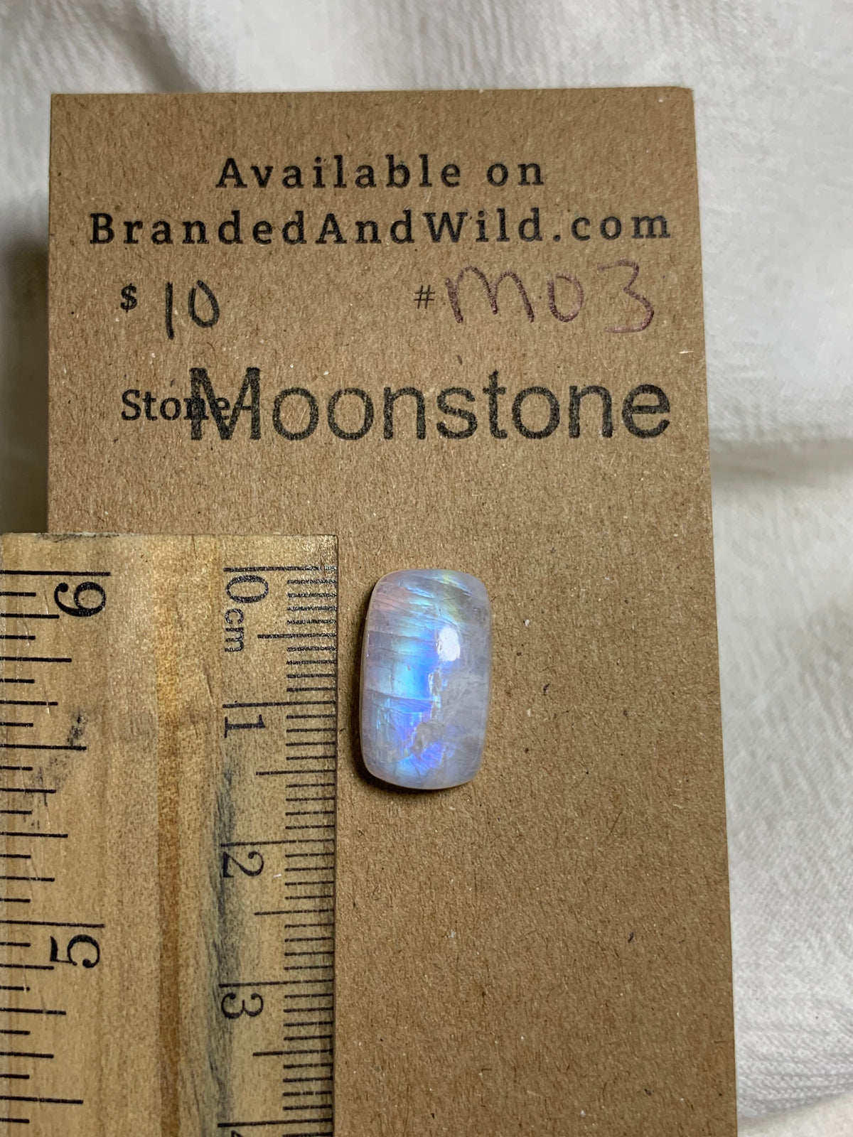 Moonstone Cabochon - M03 4C40B80F-3376-4AFA-ABD9-B3D173BD3BD2 Brandedandwild.com