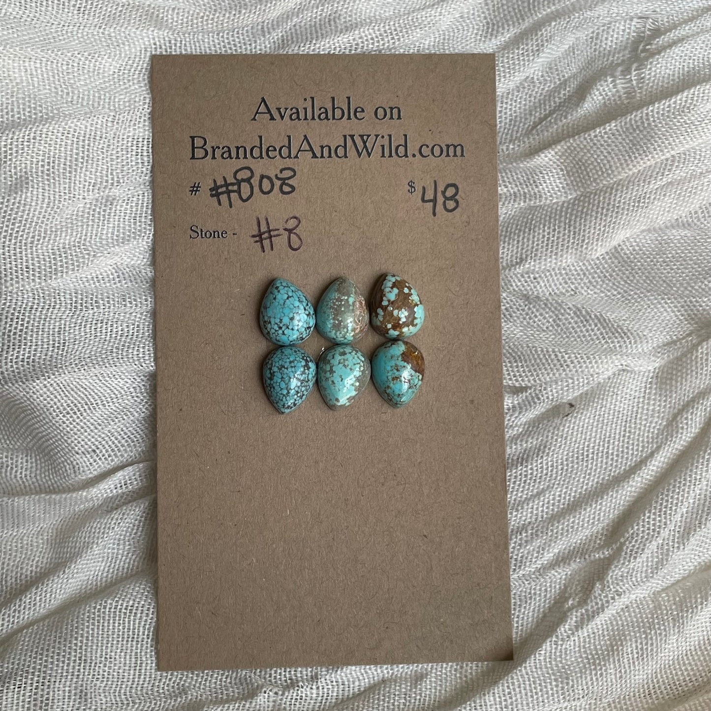 #8 Turquoise Cabochon - #808 4C46DCEF-8298-4654-BEA7-35CF26B17658 Brandedandwild.com