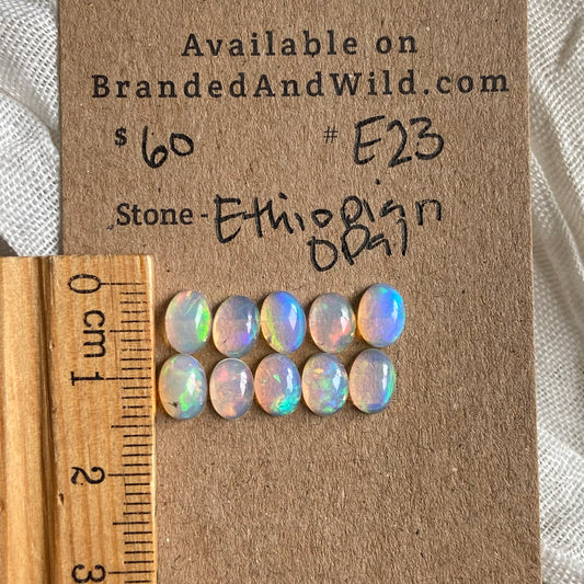 Ethiopian Opal Cabochon - E23 4C62A15E-B165-4D1E-B56A-3BE6474FFF3D Brandedandwild.com