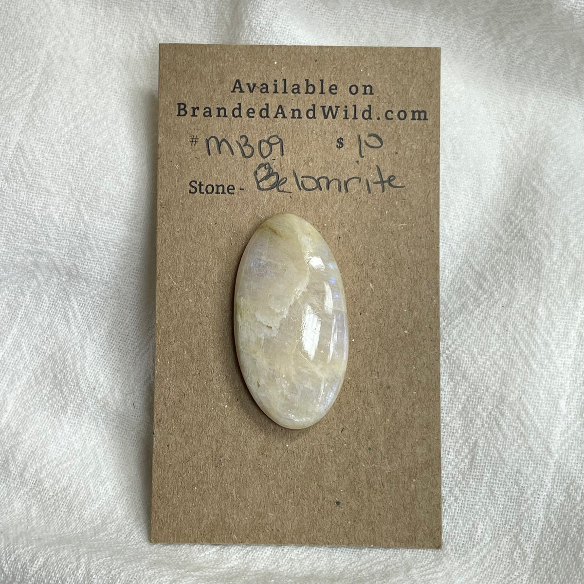 Belomrite Moonstone Cabochon - MB09 4C7C3343-3E69-4D4D-8531-BA715A07D369 Brandedandwild.com