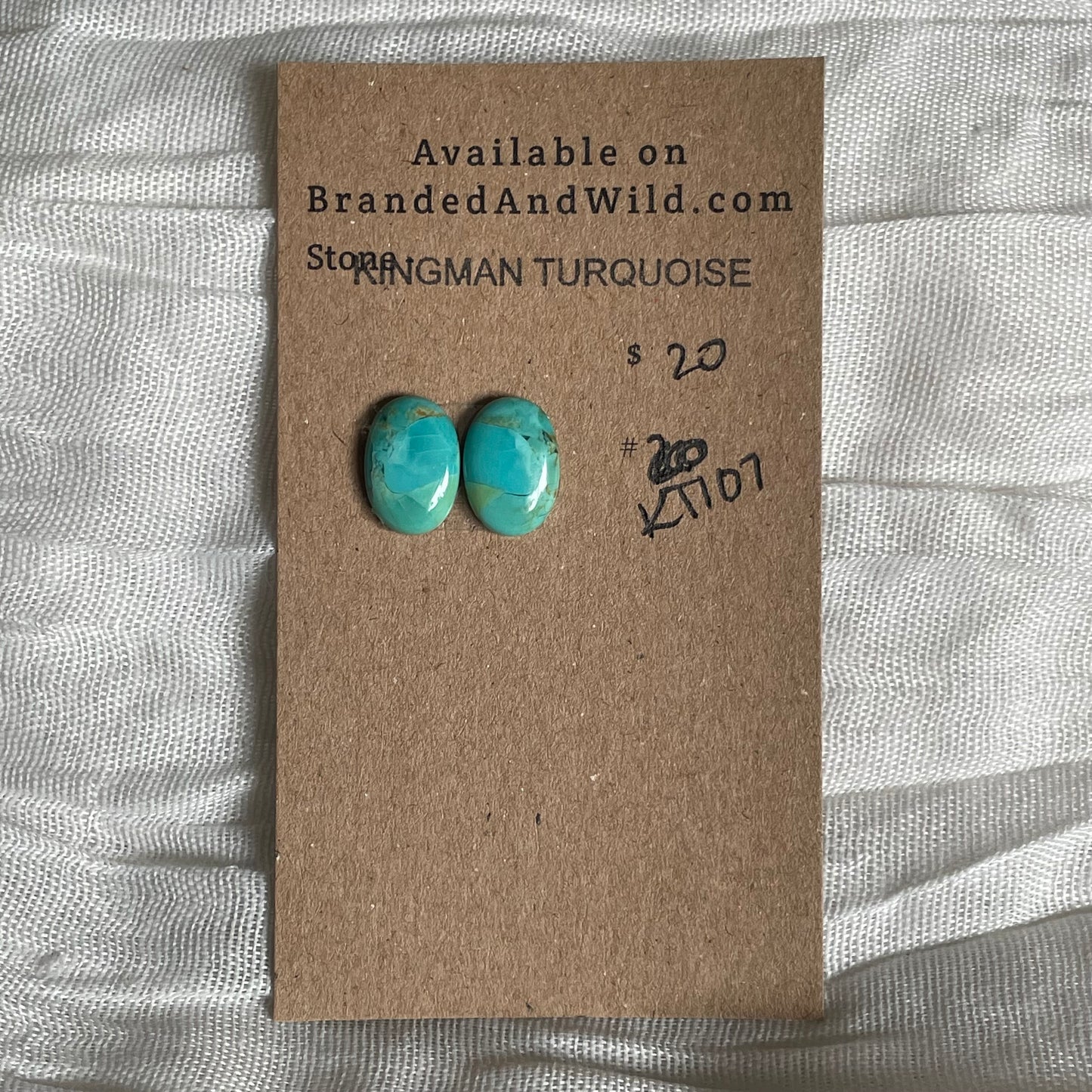 Kingman Turquoise Cabochon - KT107 4C94C1E6-BDB8-4016-B41A-2AC232CB9785 Brandedandwild.com