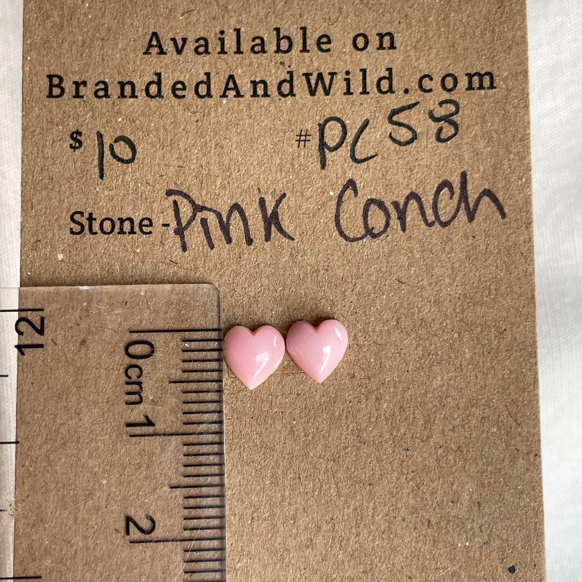 Pink Conch Cabochon - PC58 4C987323-EC99-44C6-A9DC-1B6BD3EBCB7C Brandedandwild.com
