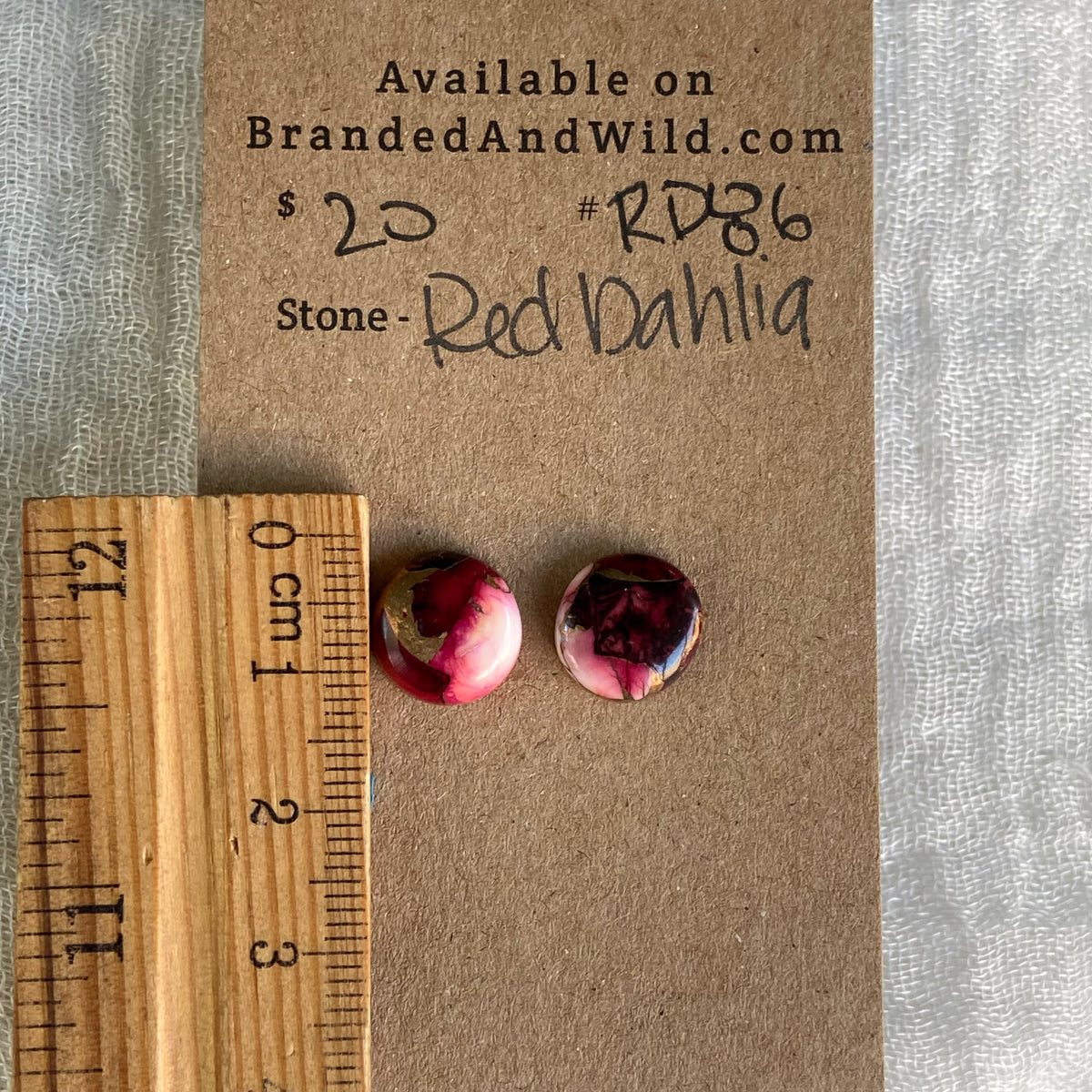 Red Dahlia Cabochon - RD86