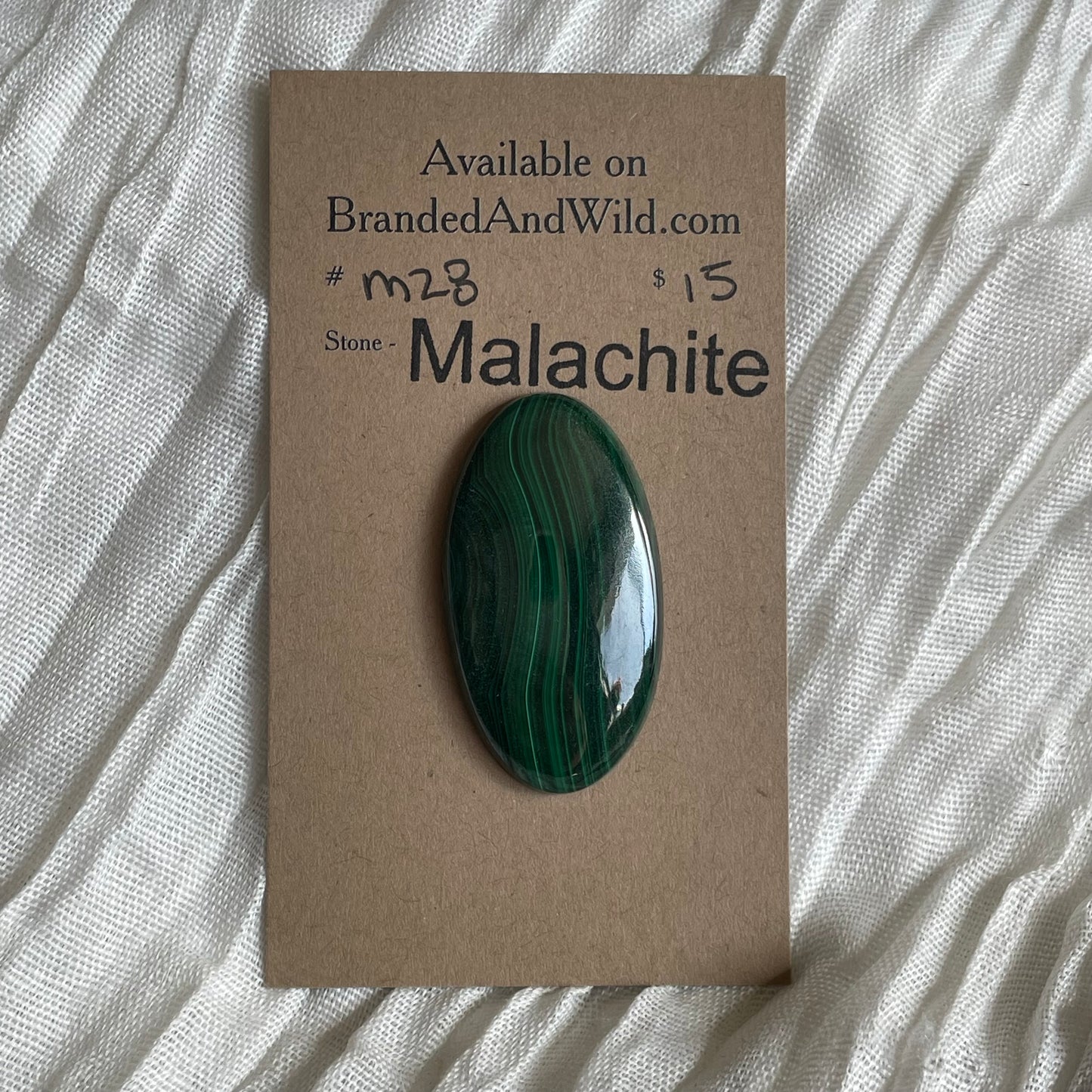 Malachite Cabochon - M28 4CB12612-3C5E-486A-BE4C-1FF3BB34A27D Brandedandwild.com